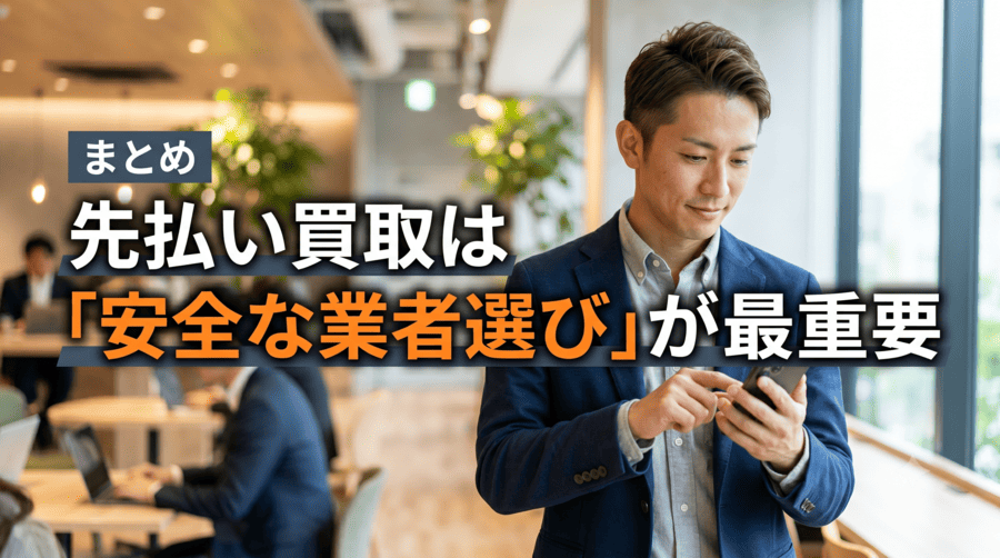 【まとめ】先払い買取は「安全な業者選び」が最重要