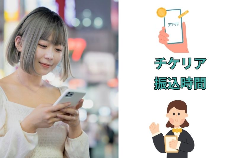チケリアの振込までにかかる時間