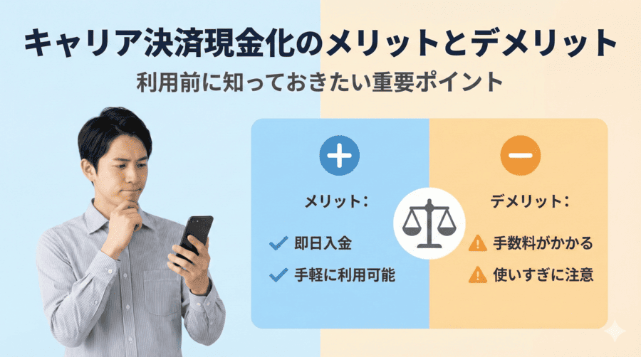 キャリア決済現金化のメリットとデメリット