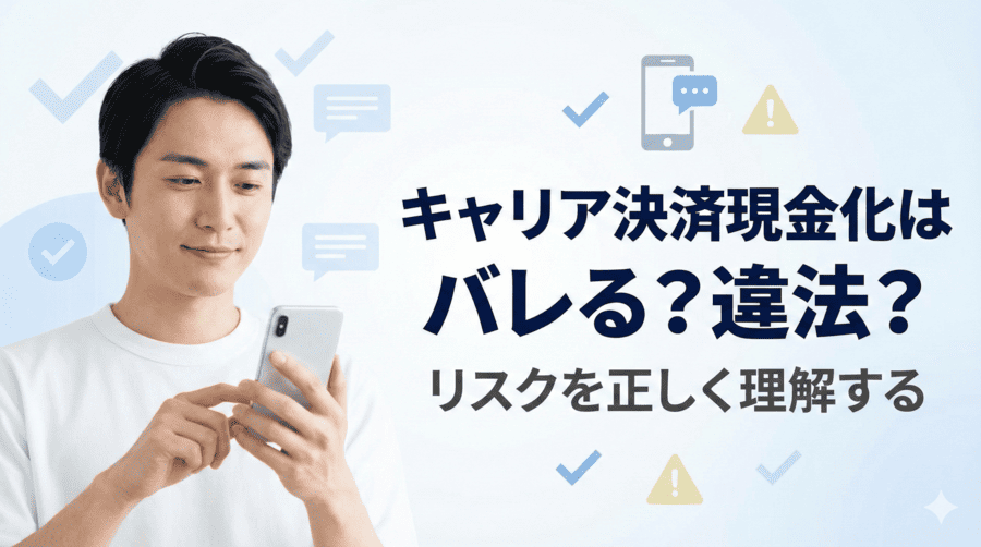 キャリア決済現金化はバレる?違法?リスクを正しく理解する