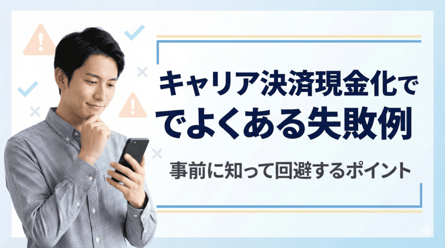 キャリア決済現金化でよくある失敗例