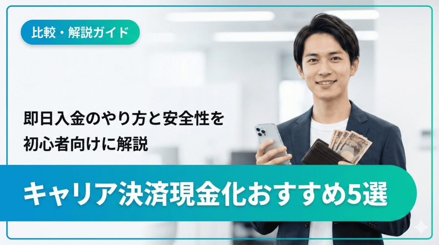 キャリア決済現金化おすすめ5選！即日入金のやり方と安全性を初心者向けに解説