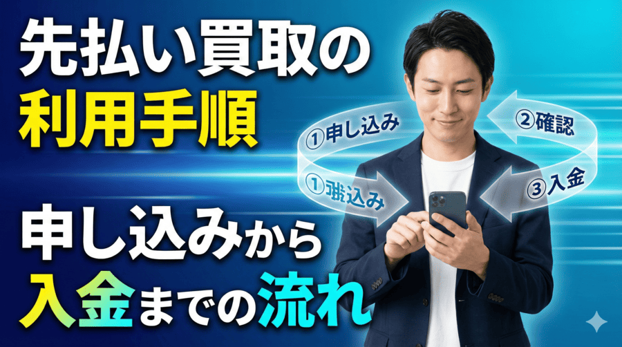 先払い買取の利用手順!申し込みから入金までの流れ