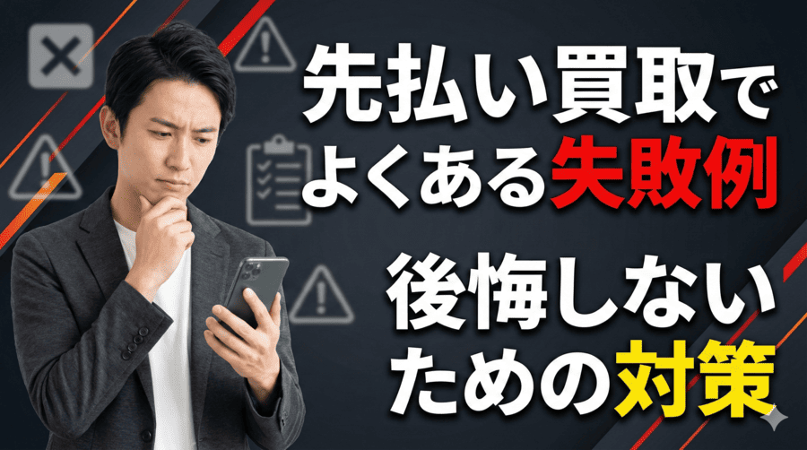 先払い買取でよくある失敗例と後悔しないための対策