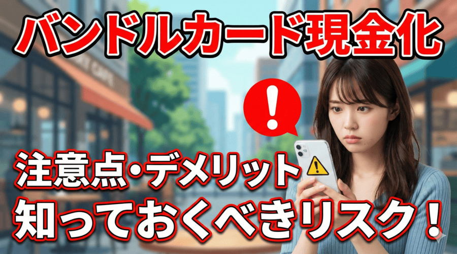 バンドルカード現金化の注意点・デメリット