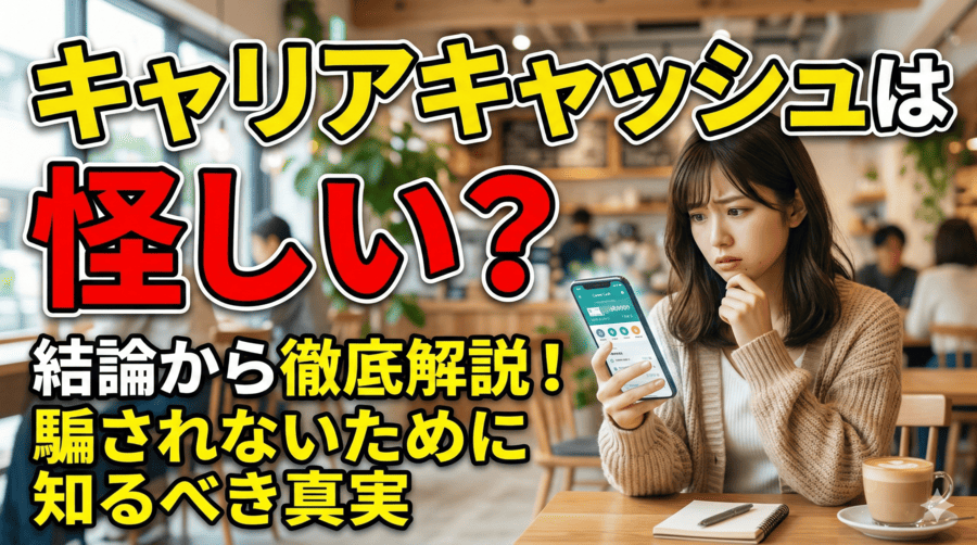 キャリアキャッシュは怪しい？結論から解説